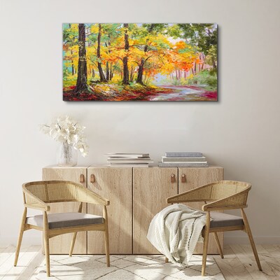Foto op canvas Herfstlaan met bomen