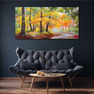 Foto op canvas Herfstlaan met bomen