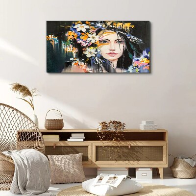 Foto op canvas Elegantie van een bloemenportret