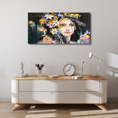 Foto op canvas Elegantie van een bloemenportret