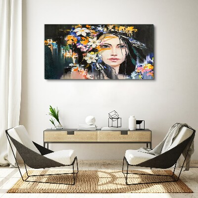Foto op canvas Elegantie van een bloemenportret