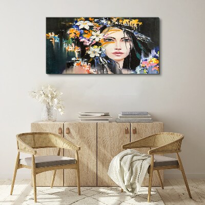 Foto op canvas Elegantie van een bloemenportret