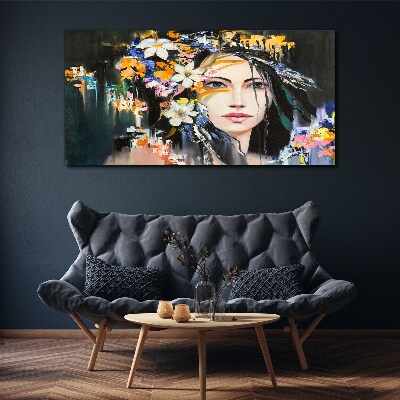 Foto op canvas Elegantie van een bloemenportret
