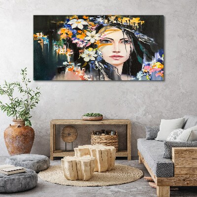 Foto op canvas Elegantie van een bloemenportret