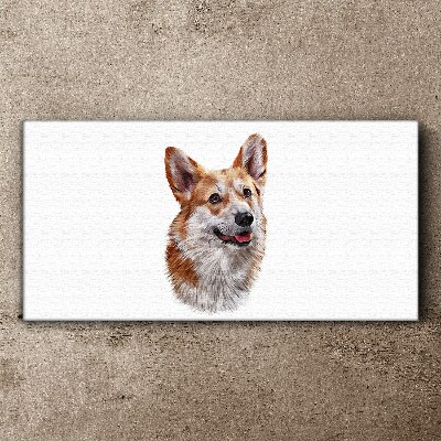 Foto op canvas Portret van een vrolijke Corgi-hond
