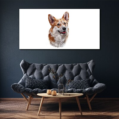 Foto op canvas Portret van een vrolijke Corgi-hond
