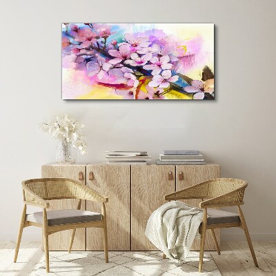 Canvas schilderij Een bloemenexplosie van kleuren