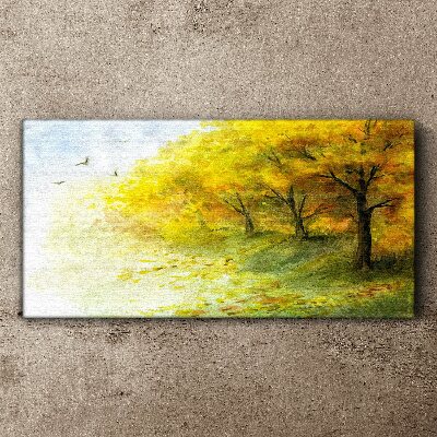 Schilderij op doek Gouden herfst in het park