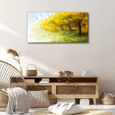 Schilderij op doek Gouden herfst in het park