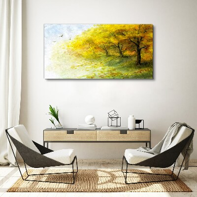 Schilderij op doek Gouden herfst in het park