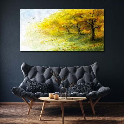 Schilderij op doek Gouden herfst in het park