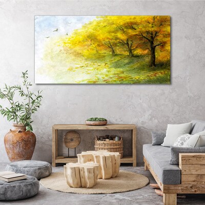 Schilderij op doek Gouden herfst in het park