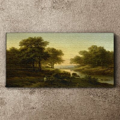 Foto op canvas Een vredig landelijk landschap