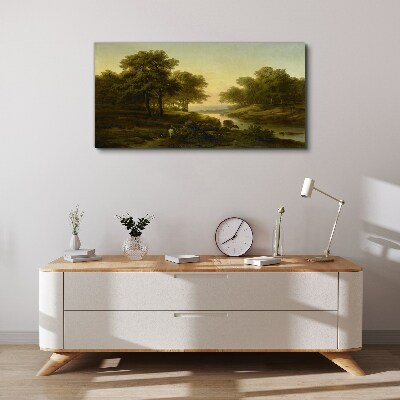 Foto op canvas Een vredig landelijk landschap