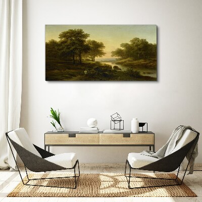 Foto op canvas Een vredig landelijk landschap