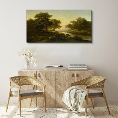 Foto op canvas Een vredig landelijk landschap