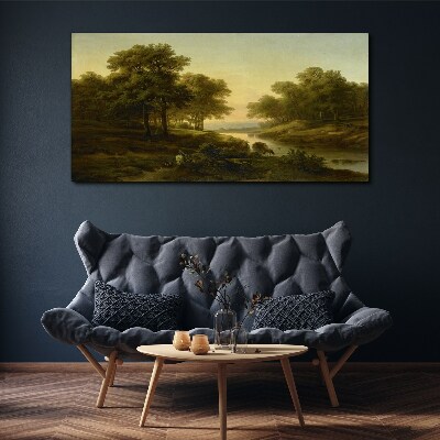 Foto op canvas Een vredig landelijk landschap