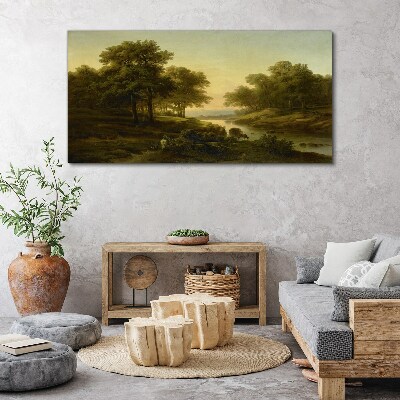 Foto op canvas Een vredig landelijk landschap