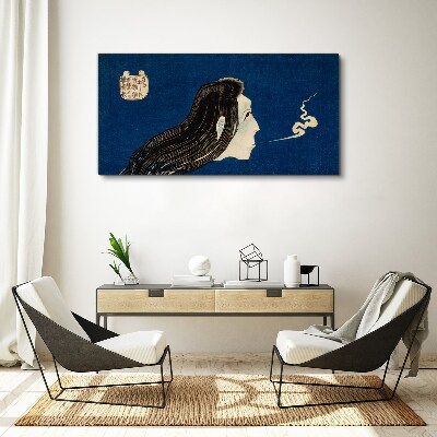 Canvas schilderij Intentie in de rook