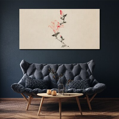 Schilderij op doek Bloemig minimalisme in delicate tinten