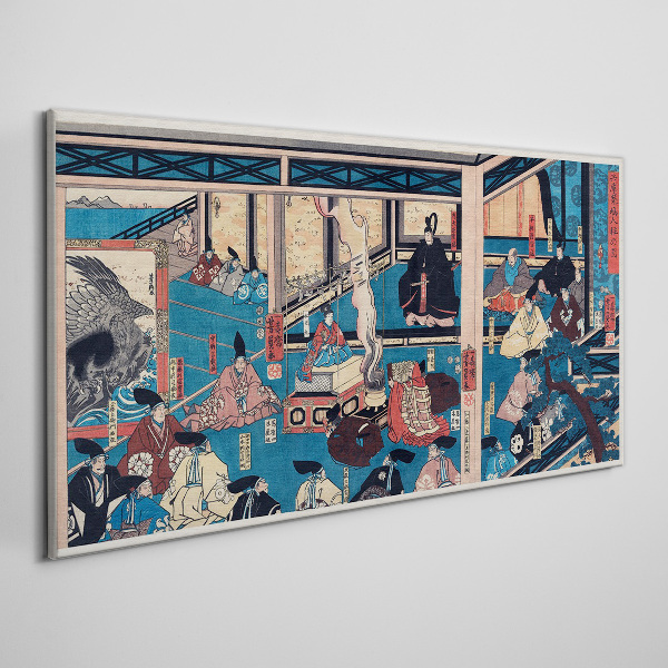 Canvas schilderij Een scène uit het Japanse leven