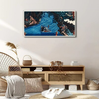 Foto op canvas Een golf op de rivier