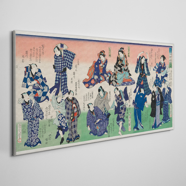 Schilderij op doek Traditionele Japanse dansen