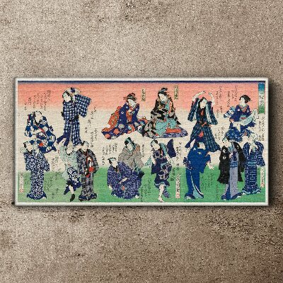 Schilderij op doek Traditionele Japanse dansen