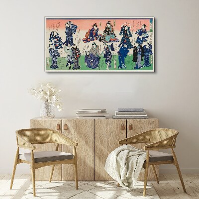 Schilderij op doek Traditionele Japanse dansen