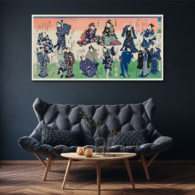Schilderij op doek Traditionele Japanse dansen