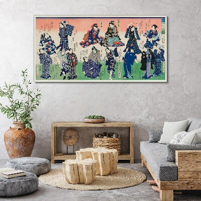 Schilderij op doek Traditionele Japanse dansen