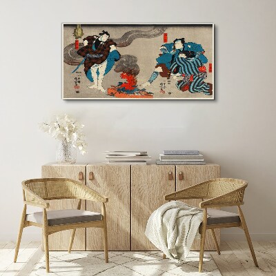 Schilderij op doek Traditionele stijl vreugdevuurscène