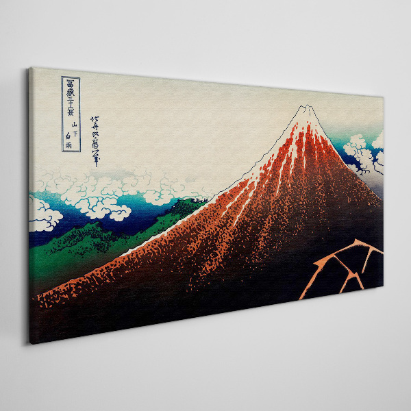 Foto op canvas Fuji-vulkaan in de kleuren van Japan