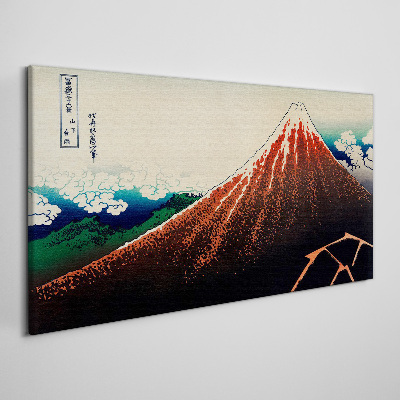 Foto op canvas Fuji-vulkaan in de kleuren van Japan