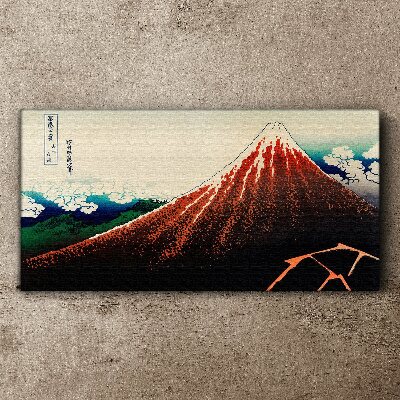 Foto op canvas Fuji-vulkaan in de kleuren van Japan