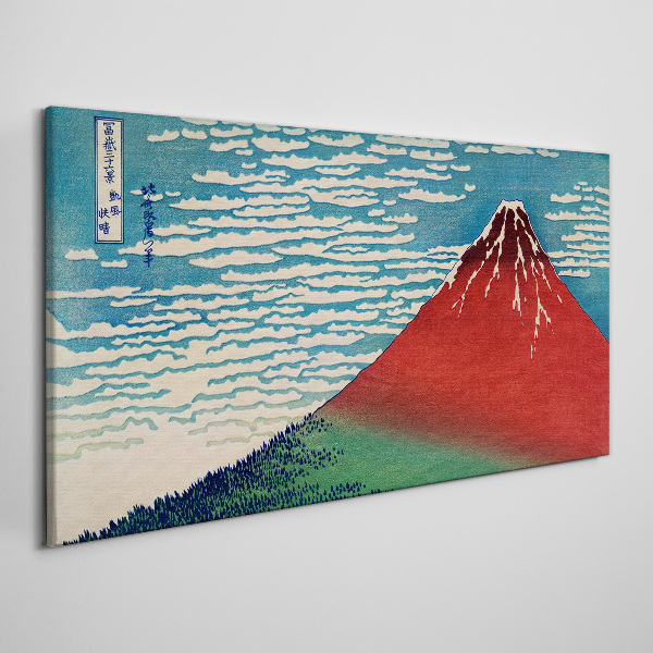 Foto op canvas De berg Fuji in de wolken