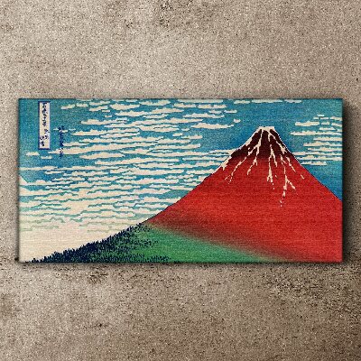 Foto op canvas De berg Fuji in de wolken