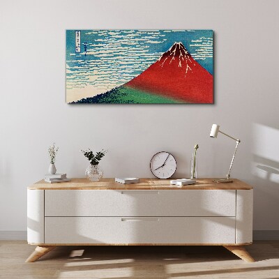 Foto op canvas De berg Fuji in de wolken
