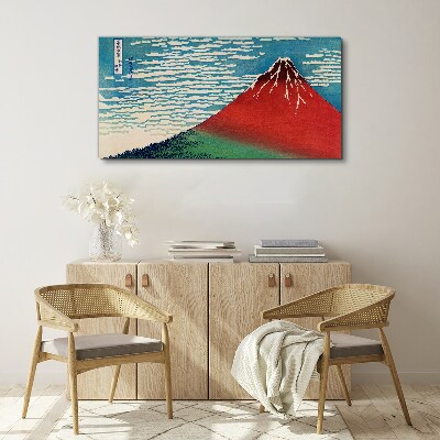 Foto op canvas De berg Fuji in de wolken