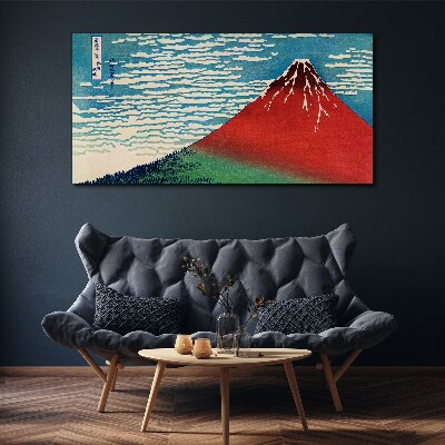 Foto op canvas De berg Fuji in de wolken