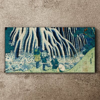 Canvas schilderij Onder een boom in een winterlandschap