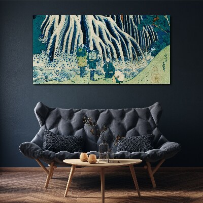 Canvas schilderij Onder een boom in een winterlandschap