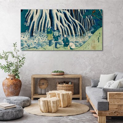 Canvas schilderij Onder een boom in een winterlandschap