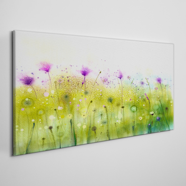 Foto op canvas Een bloemenlandschap in pasteltinten