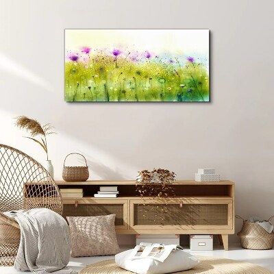 Foto op canvas Een bloemenlandschap in pasteltinten