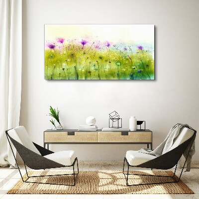 Foto op canvas Een bloemenlandschap in pasteltinten