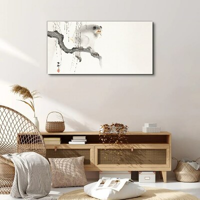 Canvas schilderij Meester Aap op een Tak