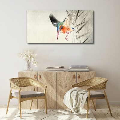 Schilderij op doek De vreugdevolle vlucht van de ijsvogel