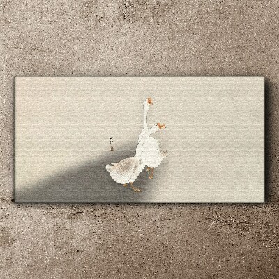 Foto op canvas Ganzen op een minimalistische achtergrond