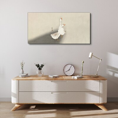 Foto op canvas Ganzen op een minimalistische achtergrond